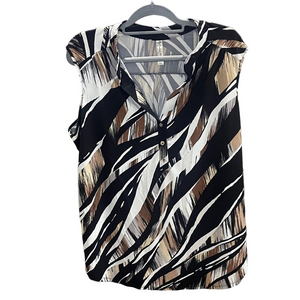 ♥️perception Women's Zebra Print Sleeveless Top